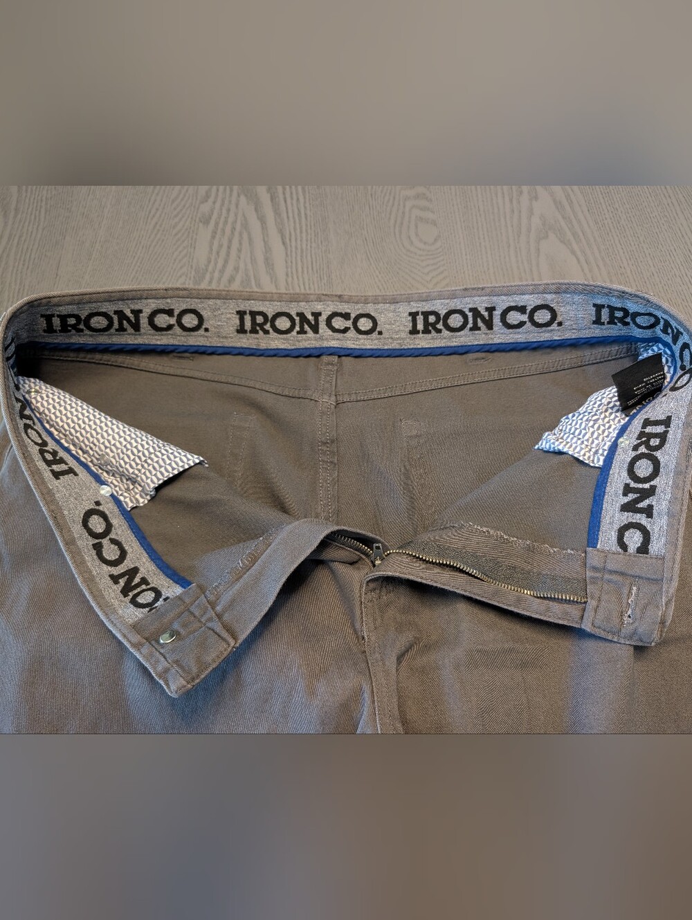 ​Iron Co. Men's Stretch 5-Pocket Straight Leg Jeans Pants DK GREY  W 38x32